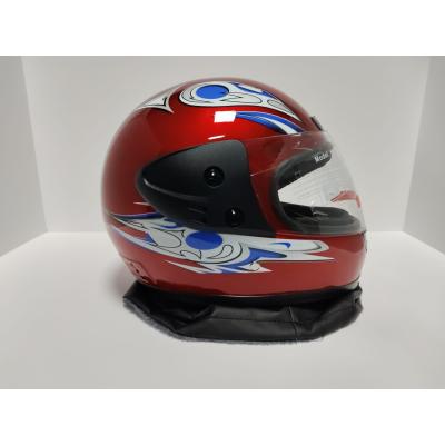 Full Face Kask-İthal-Derili 'Mavi-Kırmızı Desenli''Koli İçeriği 12 Adettir.'