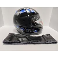 Full Face Kask-İthal-Derili 'Mavi-Siyah Desenli''Koli İçeriği 12 Adettir.'